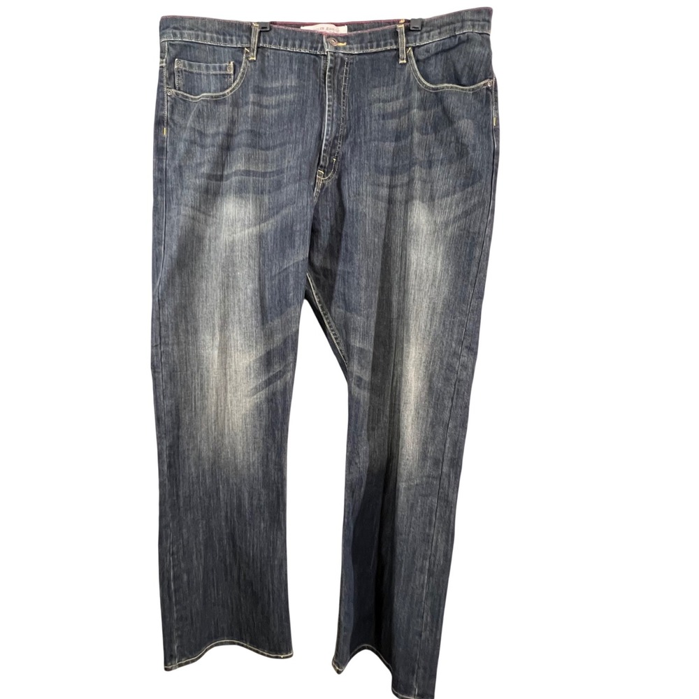 Wrangler Jeans Co Relaxed Boot Jeans Mens 42x32 Blue Denim Workwear